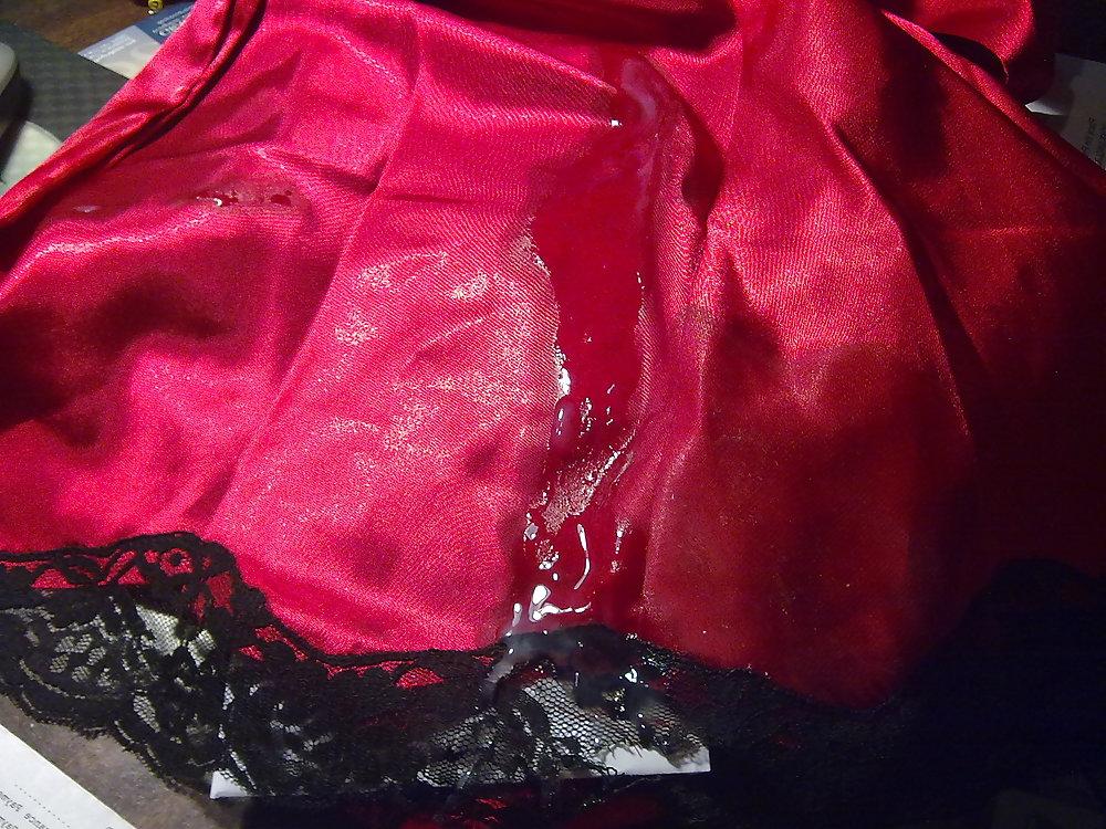 22P Cum Satin Chemise jizz - Awaiting blasting...
