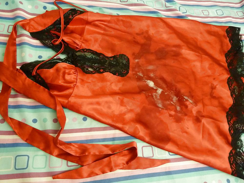22P Cum Satin Chemise jizz - Awaiting blasting...