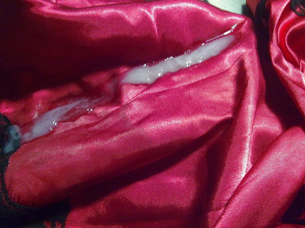 22P Cum Satin Chemise jizz - Awaiting blasting...