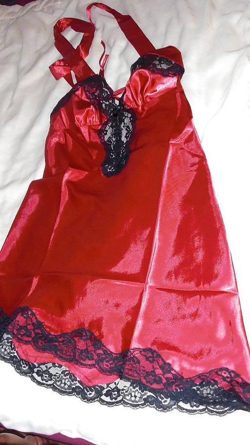 22P Cum Satin Chemise jizz - Awaiting blasting...