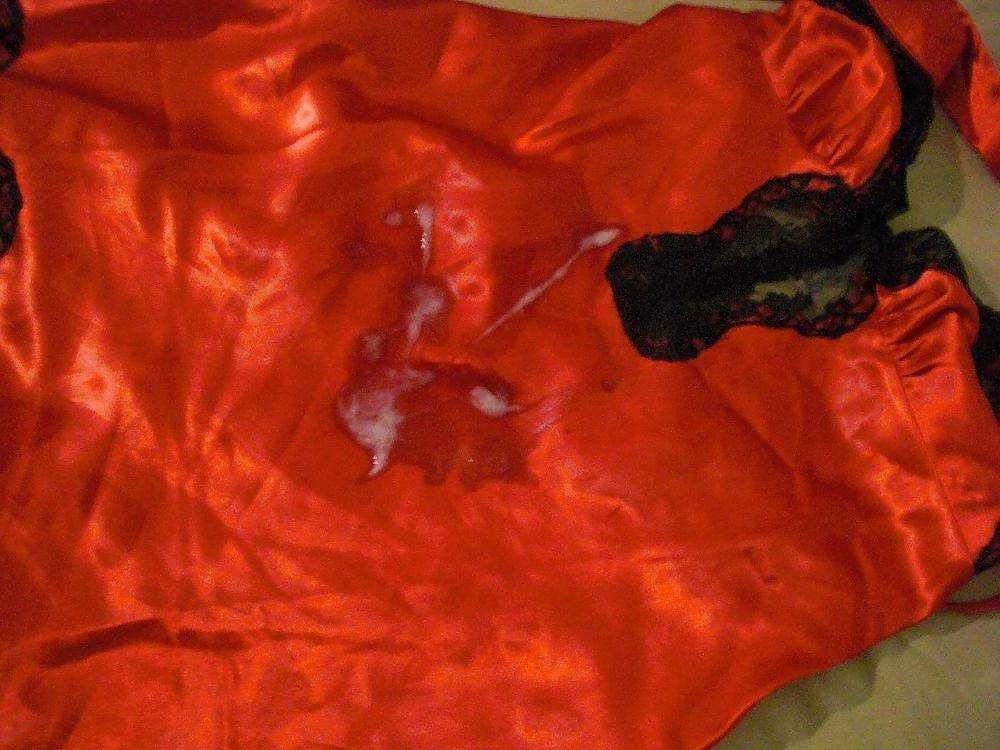 22P Cum Satin Chemise jizz - Awaiting blasting...
