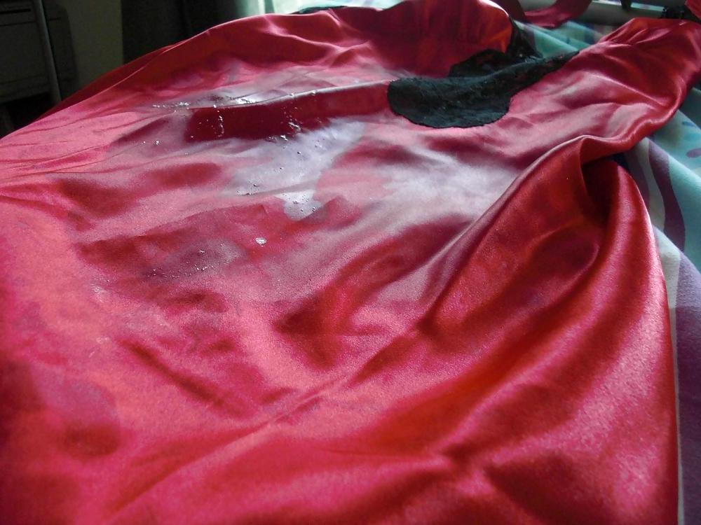 22P Cum Satin Chemise jizz - Awaiting blasting...
