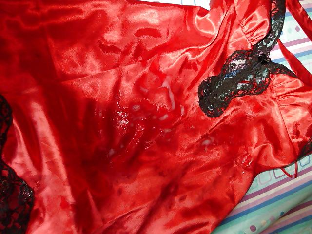 22P Cum Satin Chemise jizz - Awaiting blasting...