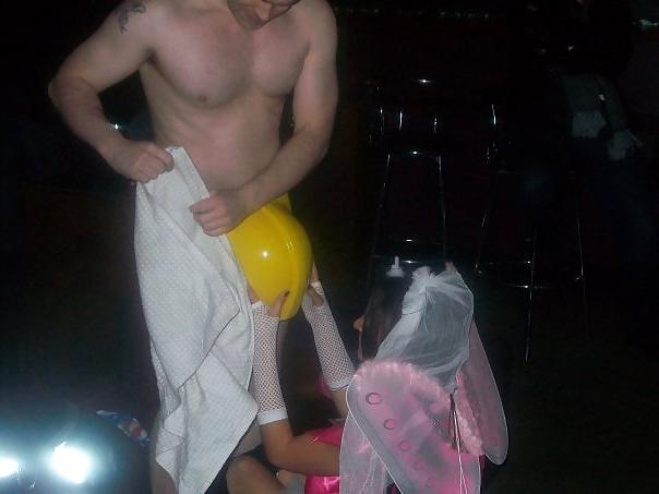 25P Stripper Waving Cock in Bride To Be's Face