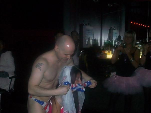 25P Stripper Waving Cock in Bride To Be's Face