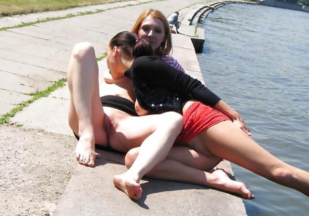 16P Lesbians fucking in public