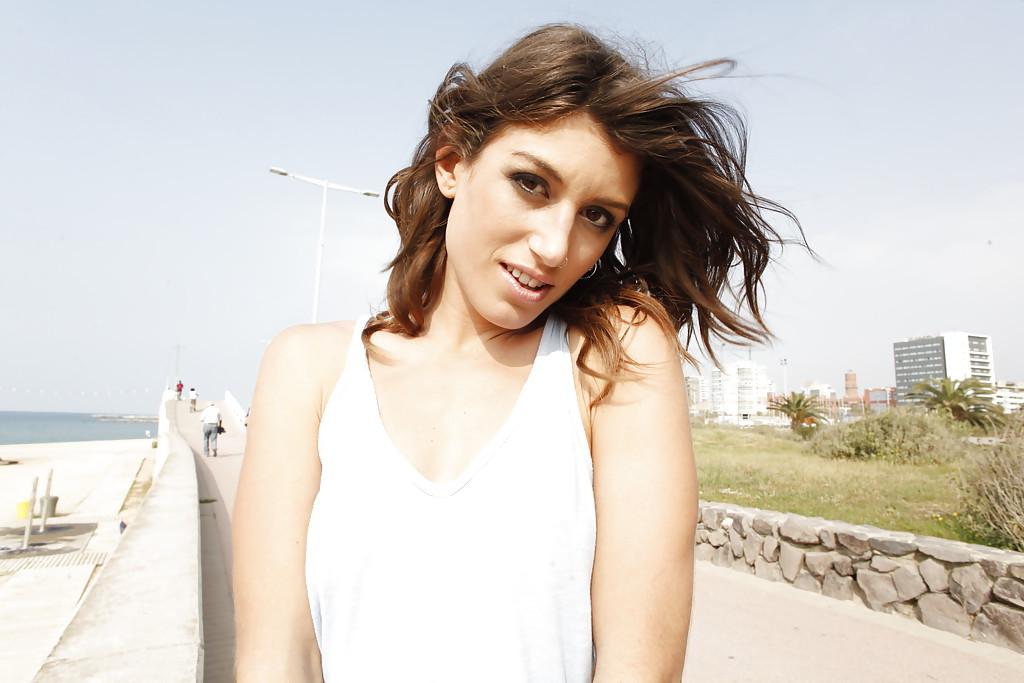 16P Girl next door Julia Roca shows off her firm ass in public at beach
