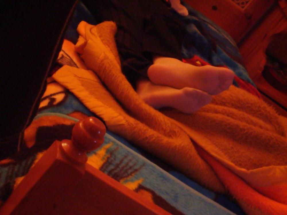 7P My mothers nylon feet-soles