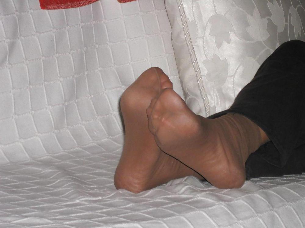 7P My mothers nylon feet-soles