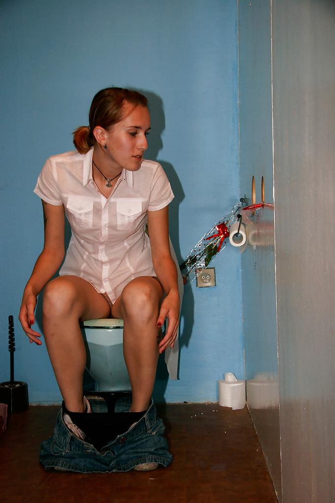 16P Lusty chick sucks and fucks a hard dick through a gloryhole