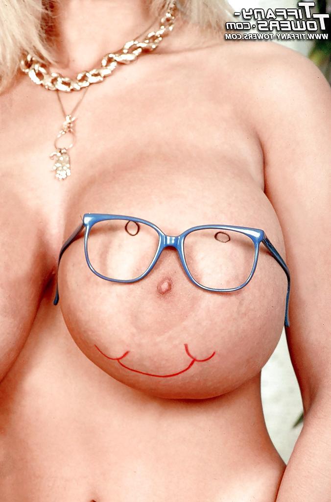 16P Glasses wearing solo girl Tiffany Towers baring massive MILF pornstar tits