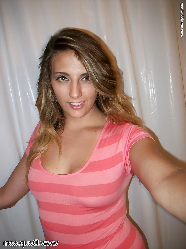 16P Slutty babe Brooke B. takes pics of her huge natural boobs and pussy