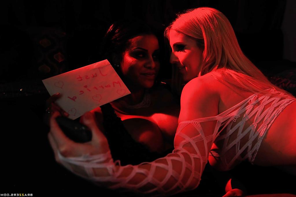 16P Horny strippers Christie Stevens and Mary Jean getting kinky together