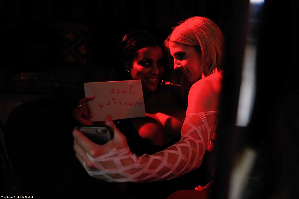 16P Horny strippers Christie Stevens and Mary Jean getting kinky together
