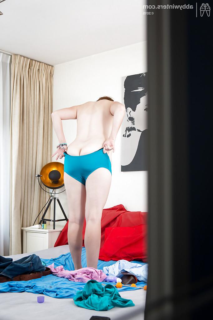 16P Chubby teen girl in glasses Lotte secretly filmed getting dressed