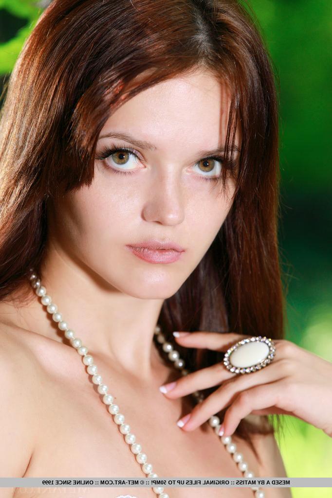 18P Hot bride Mesed A udressing in the woods to bare small tits & shaved pussy