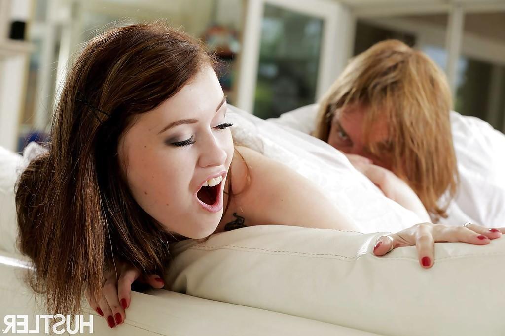 16P Redhead bride Misha Cross deepthroats a cock on her wedding night
