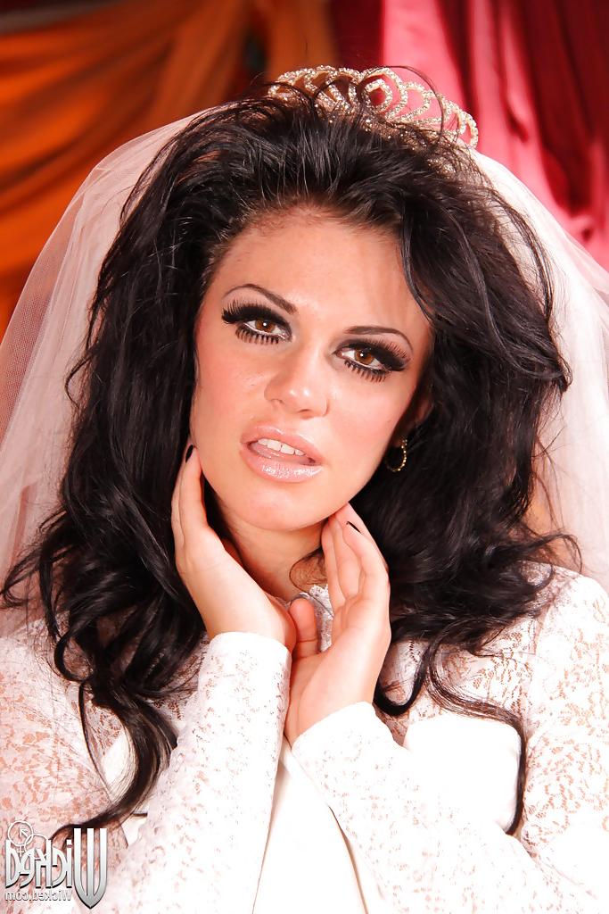16P Romantic pornstar babe Andy San Dimas plays role of frisky bride