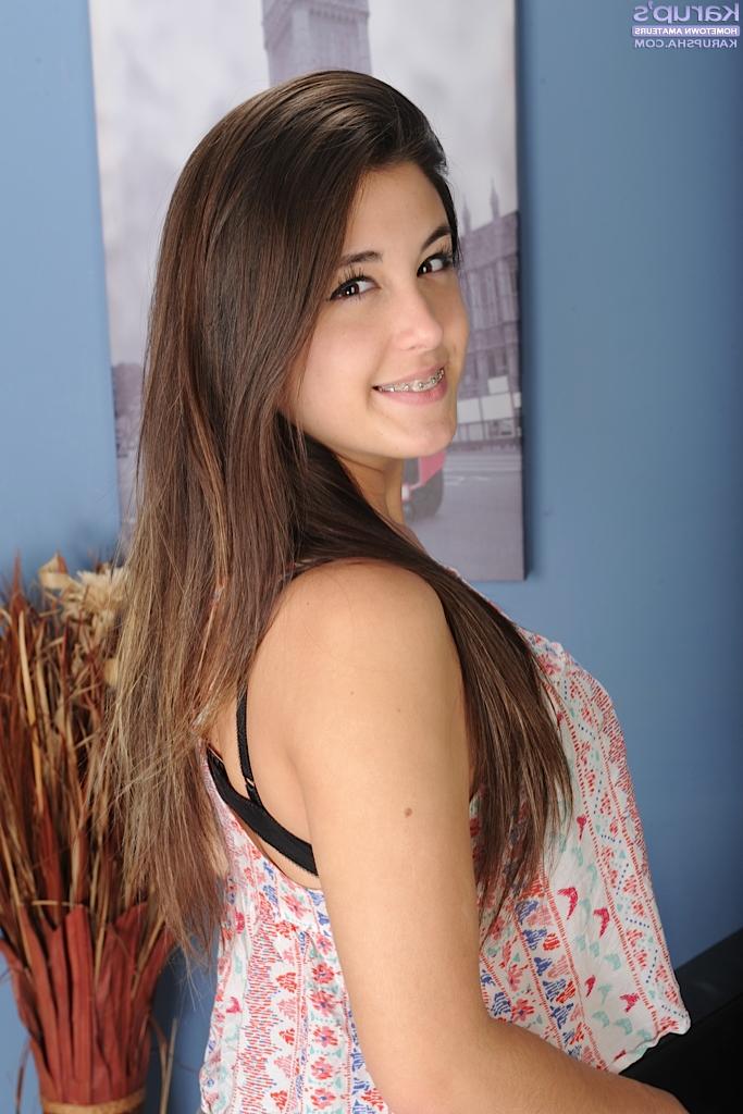 16P Magnetizing young teen elegantly undressing displaying her sexy butts