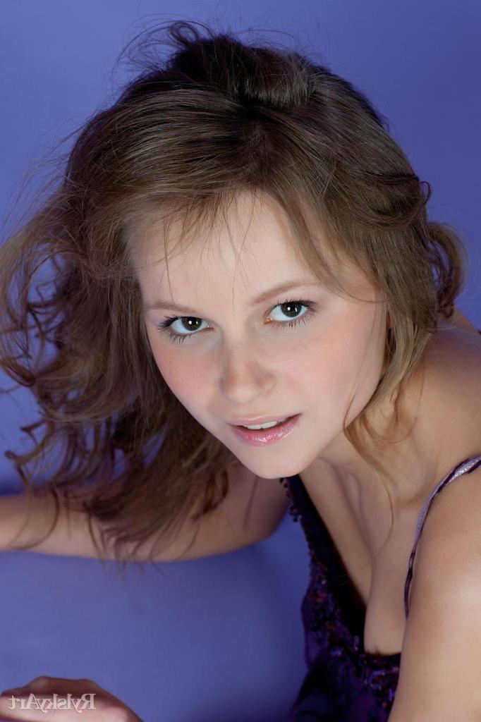 16P Brunette girl Alexandra strips out of her dress to reveal her tight naked body