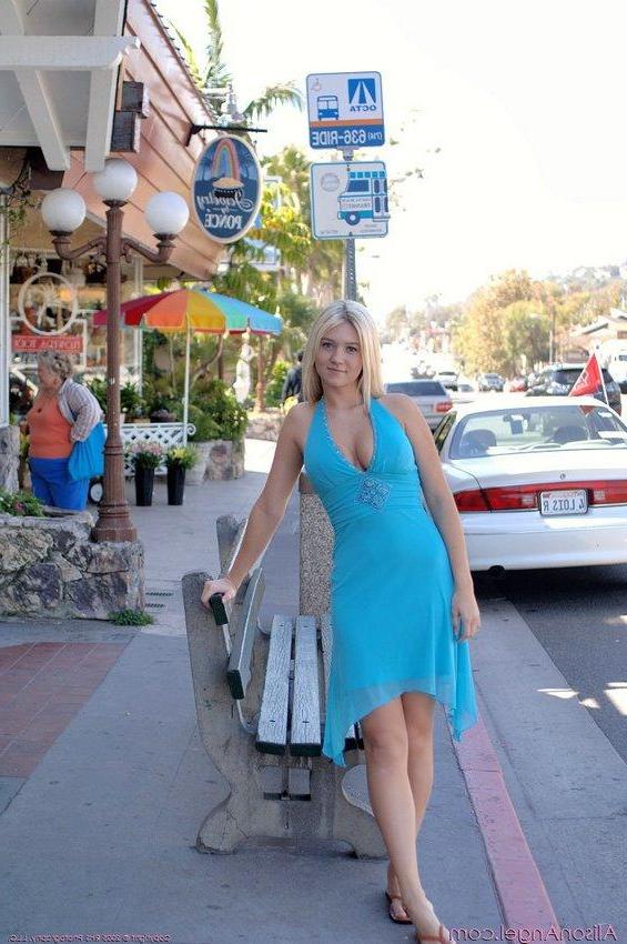 16P Alison Angel getting naughty in public