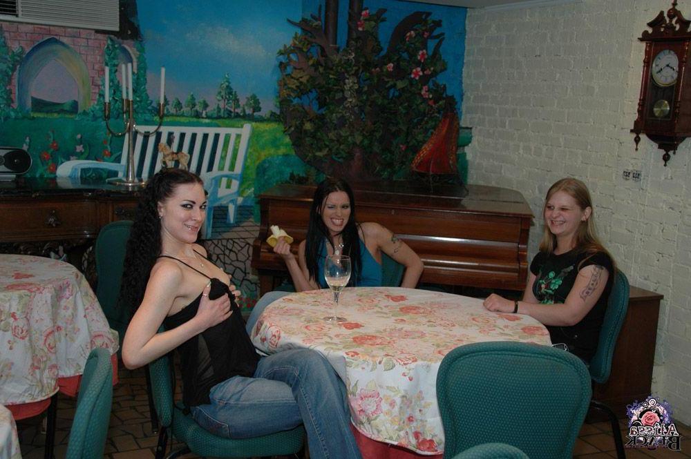15P Pictures of teen porn girl Alissa Black sharing a black cock with her friend