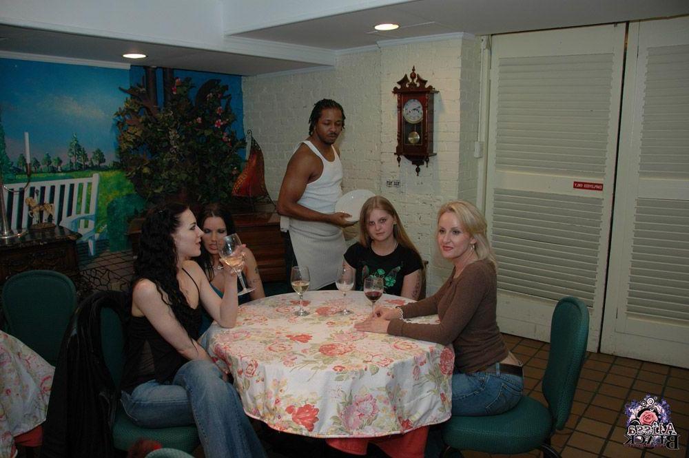 15P Pictures of teen porn girl Alissa Black sharing a black cock with her friend