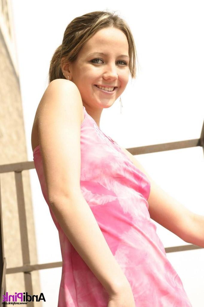 15P Pictures of Andi Pink looking cute in a dress