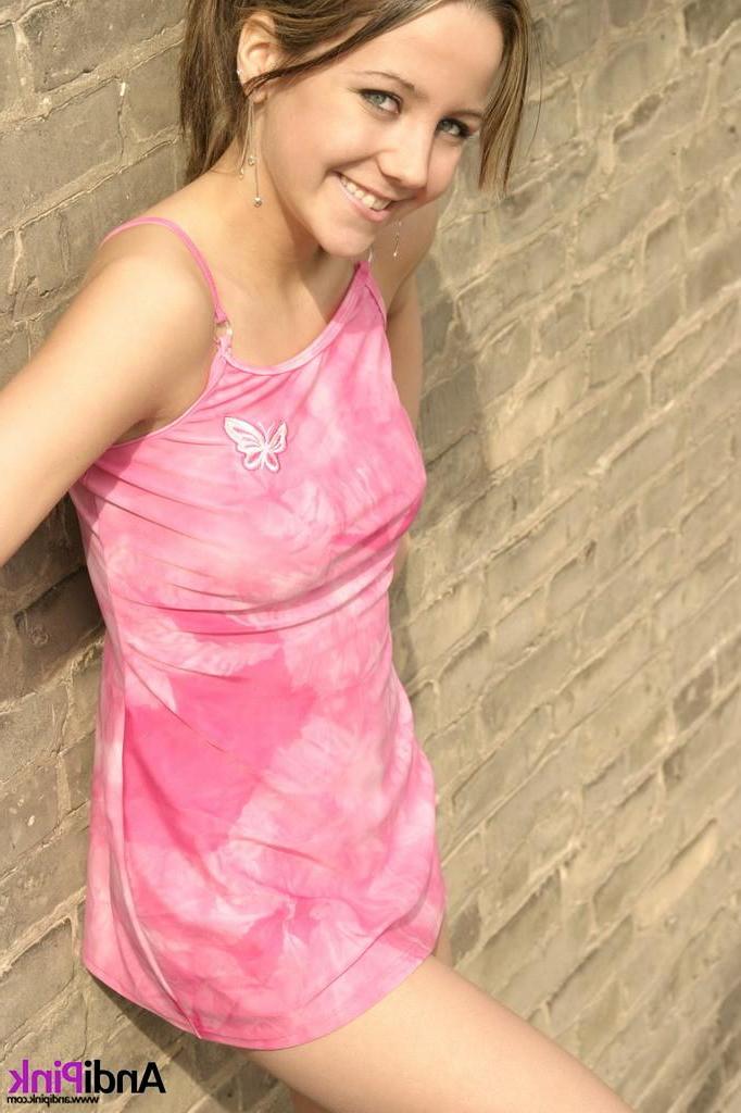 15P Pictures of Andi Pink looking cute in a dress