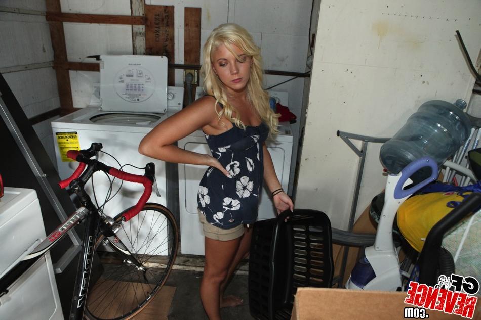 16P Nasty teenage blonde with nice tits posing topless and tweaking her nipples
