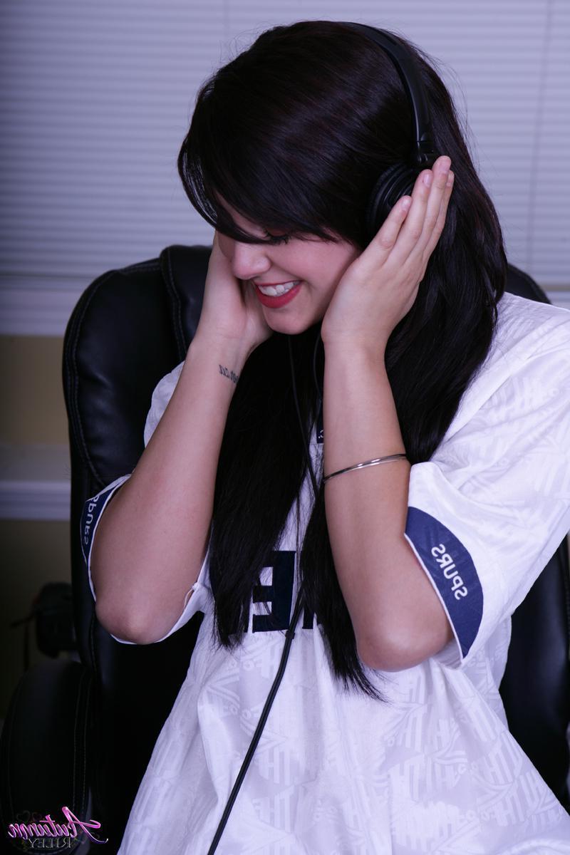 14P Teen hottie Autumn Riley gets turned on while listening to music and decides to masturbate