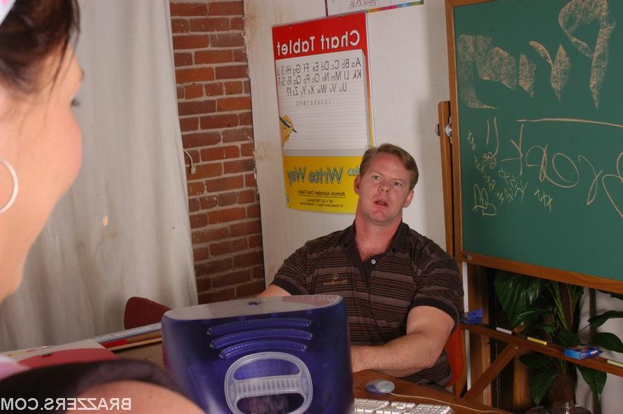 16P Fat school girl Claire Dames gives her teacher a titjob and fucks hard