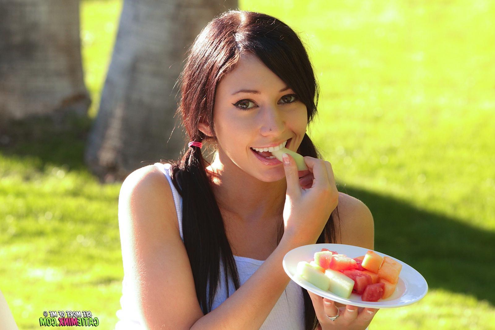 15P A summertime display of Catie Minx's sweet and juicy summer fruit