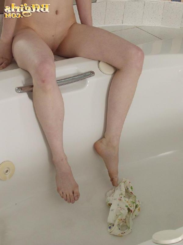 15P Blonde teen strips naked and shows her feet