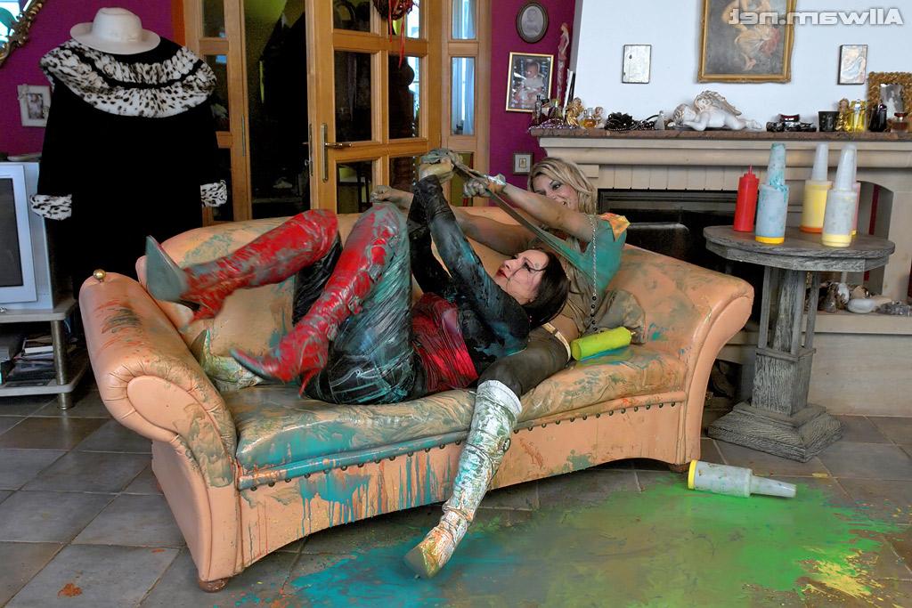 16P Gina Killmer has some messy fetish fun with her female friend