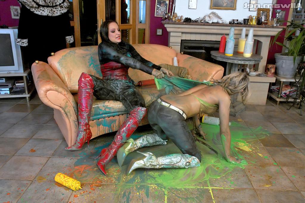 16P Gina Killmer has some messy fetish fun with her female friend