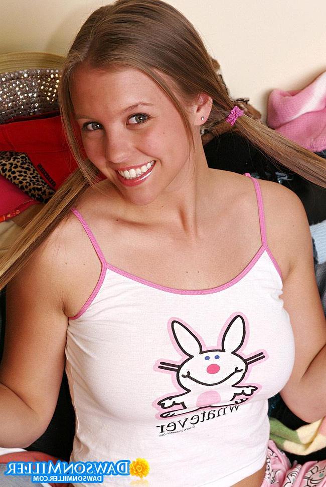 16P Super cutie Dawson strips out of her pajamas