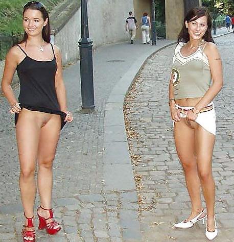13P Showing Pussy In Public