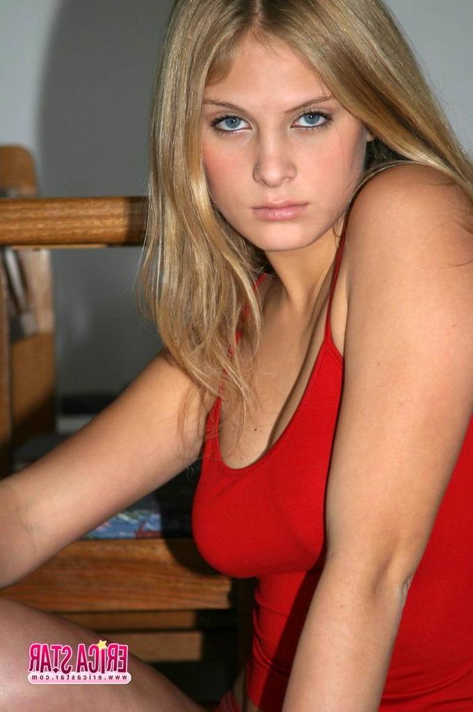 15P Pictures of Erica Star dressed in red for you on Valentine's Day