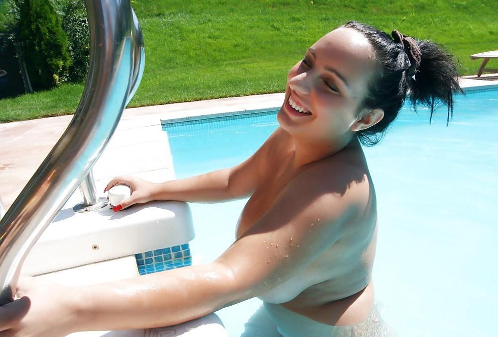 14P A Sweet Latina Chubby Girl Pool!