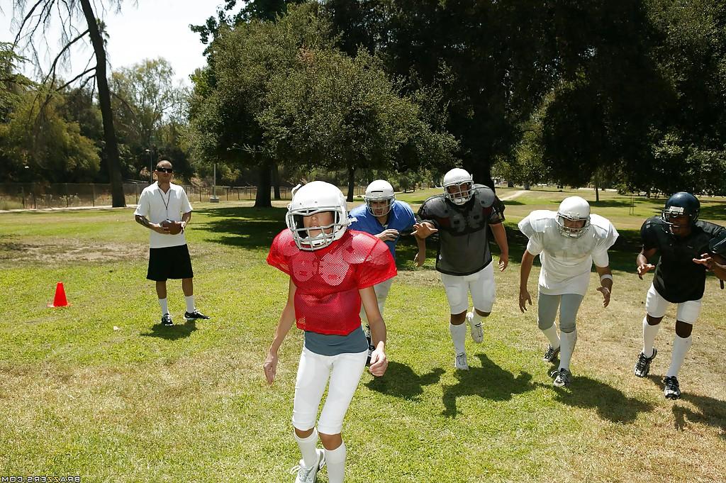 16P Hot McKenzie Lee plays football but prefers to play with a big cock
