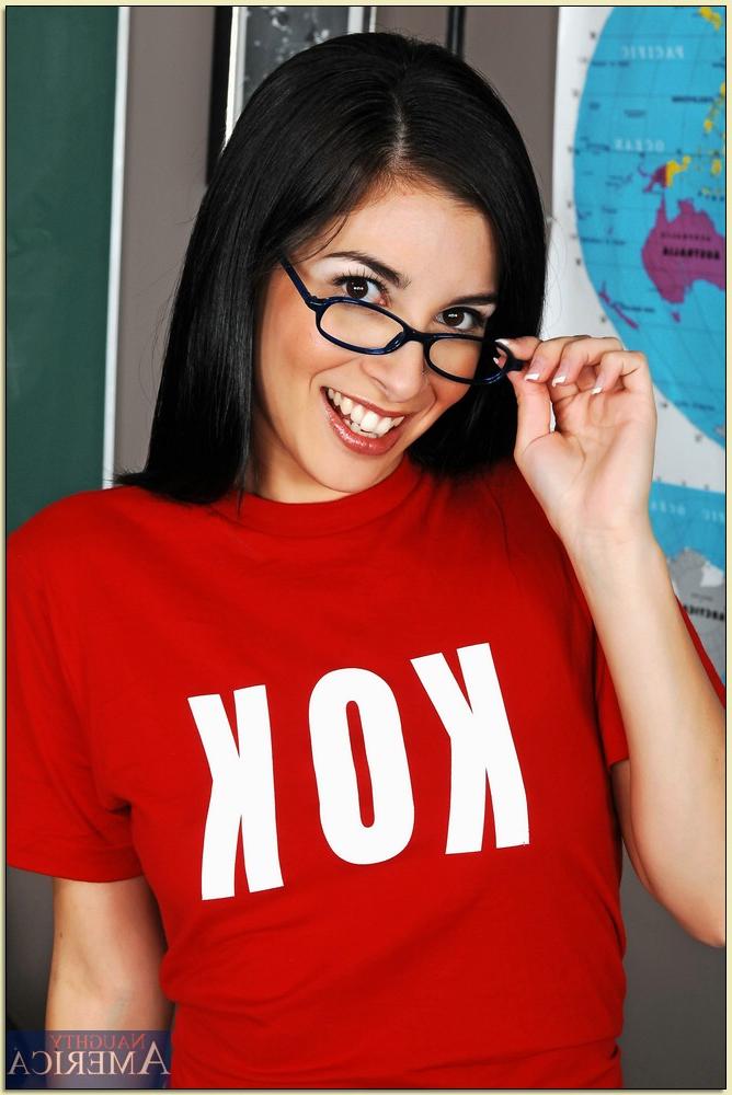 15P Cute coed girls in glasses Roxy Summers and Tristan Kingsley stripping