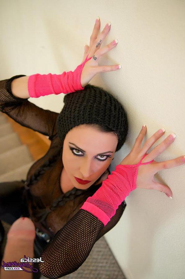 15P Pornstar Jessica Jaymes is a nasty punk slut in need of a giant cock