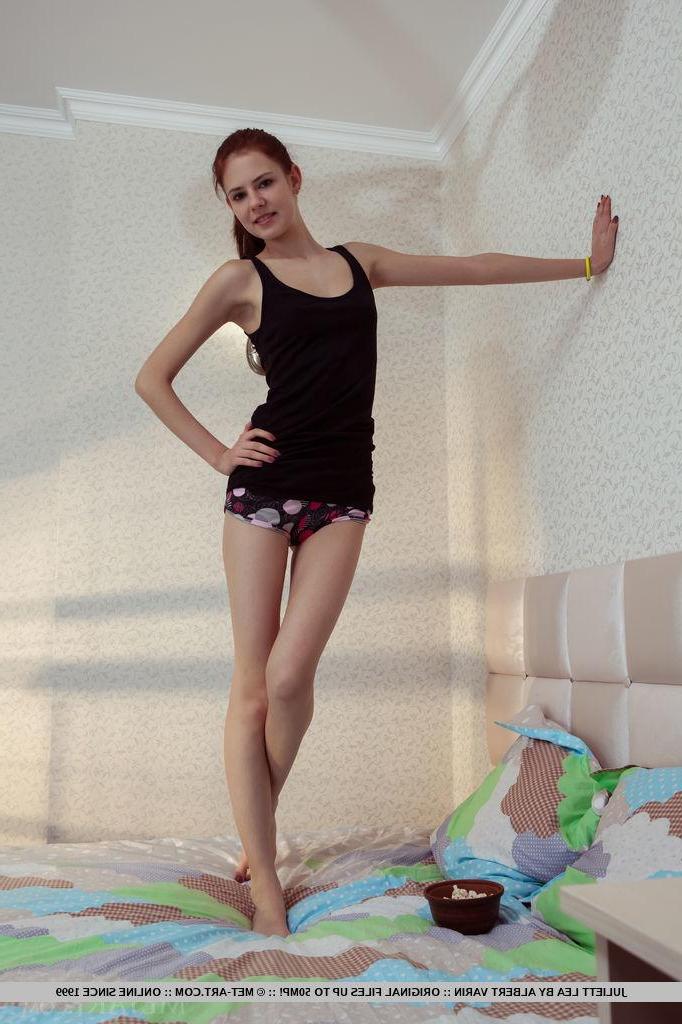 18P Pretty redhead teen Juliett Lea gets naked for you in bed