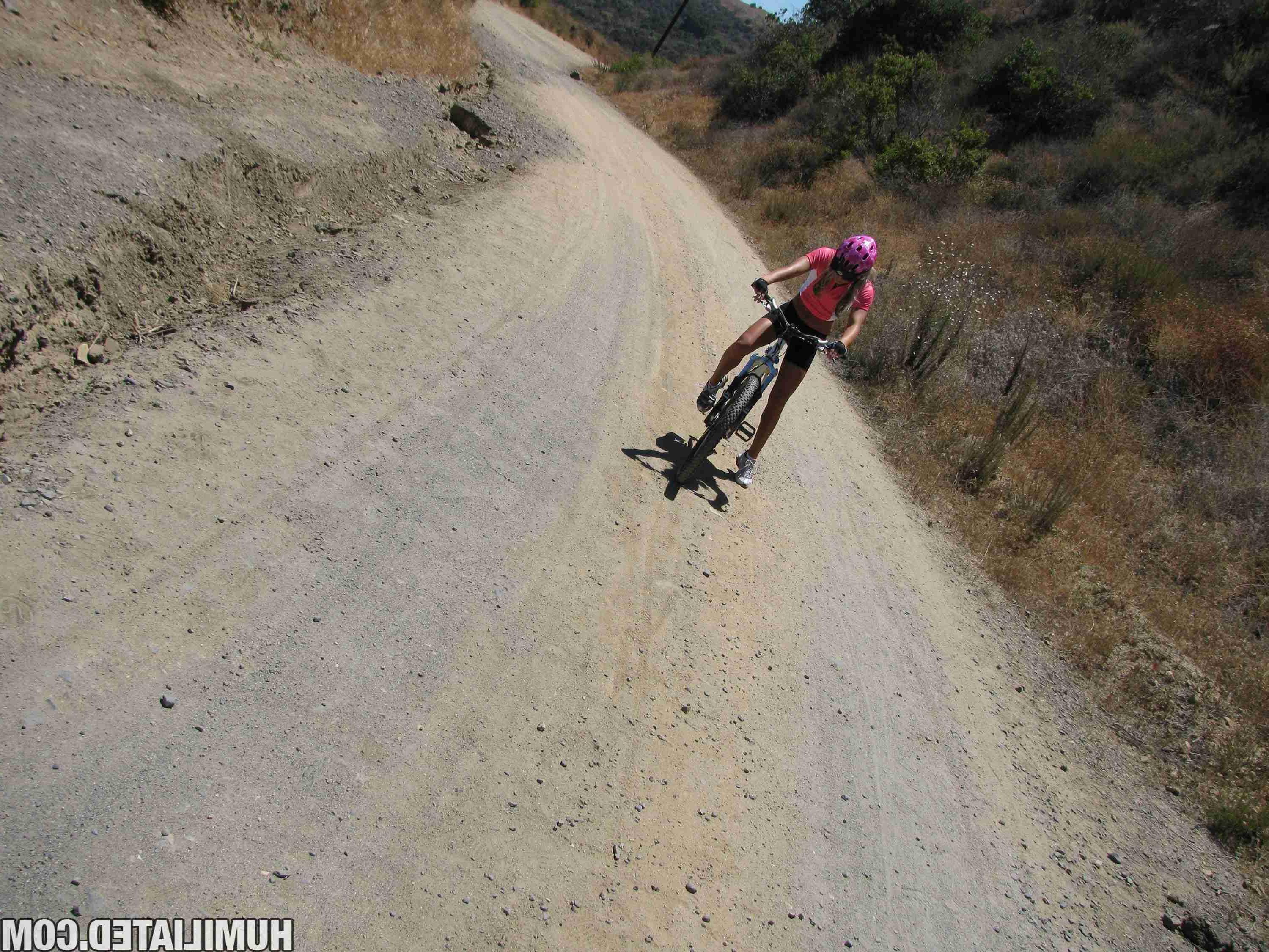 14P Cute blonde teen Kara Novack gets tied up on her mountain bike and fucked!