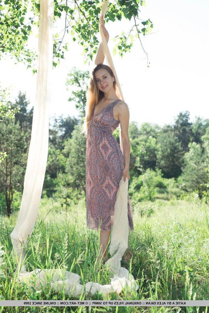 17P Blonde teen Katie A strips completely naked and spreads her pretty legs