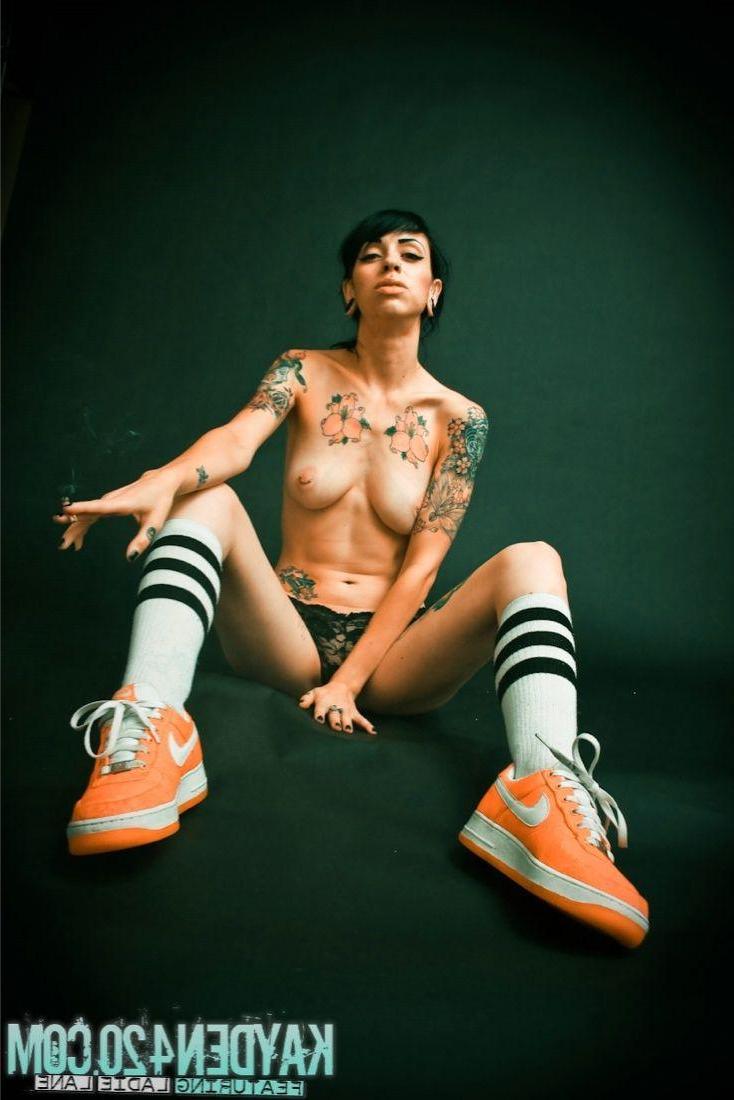 16P Pictures of Kayden 420 stripping with a cigarette
