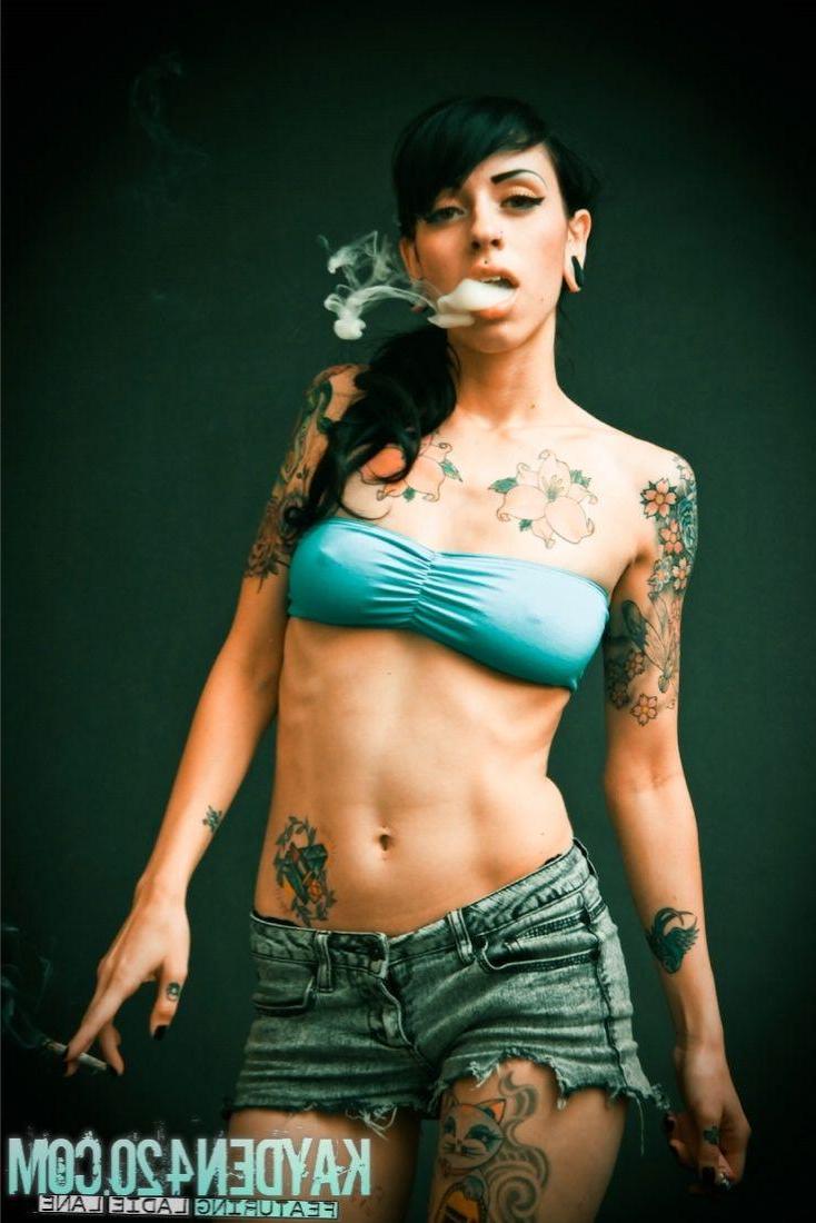 16P Pictures of Kayden 420 stripping with a cigarette