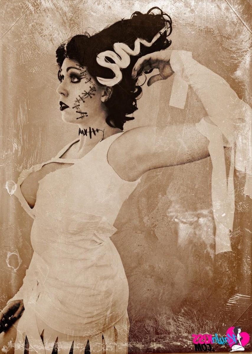 12P Kayla Recreates a Classic look as the Bride of Frankenstein!