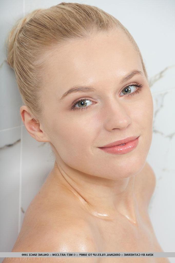 18P Blonde hottie Kimberly B gets all shiny for you in "Sondel"